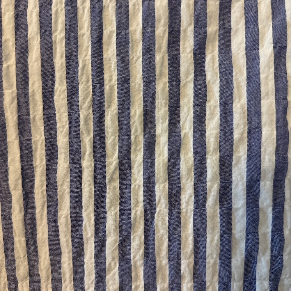 Women's Habitat Blue White Striped Button Down Shirt S, sear sucker - Picture 4 of 5